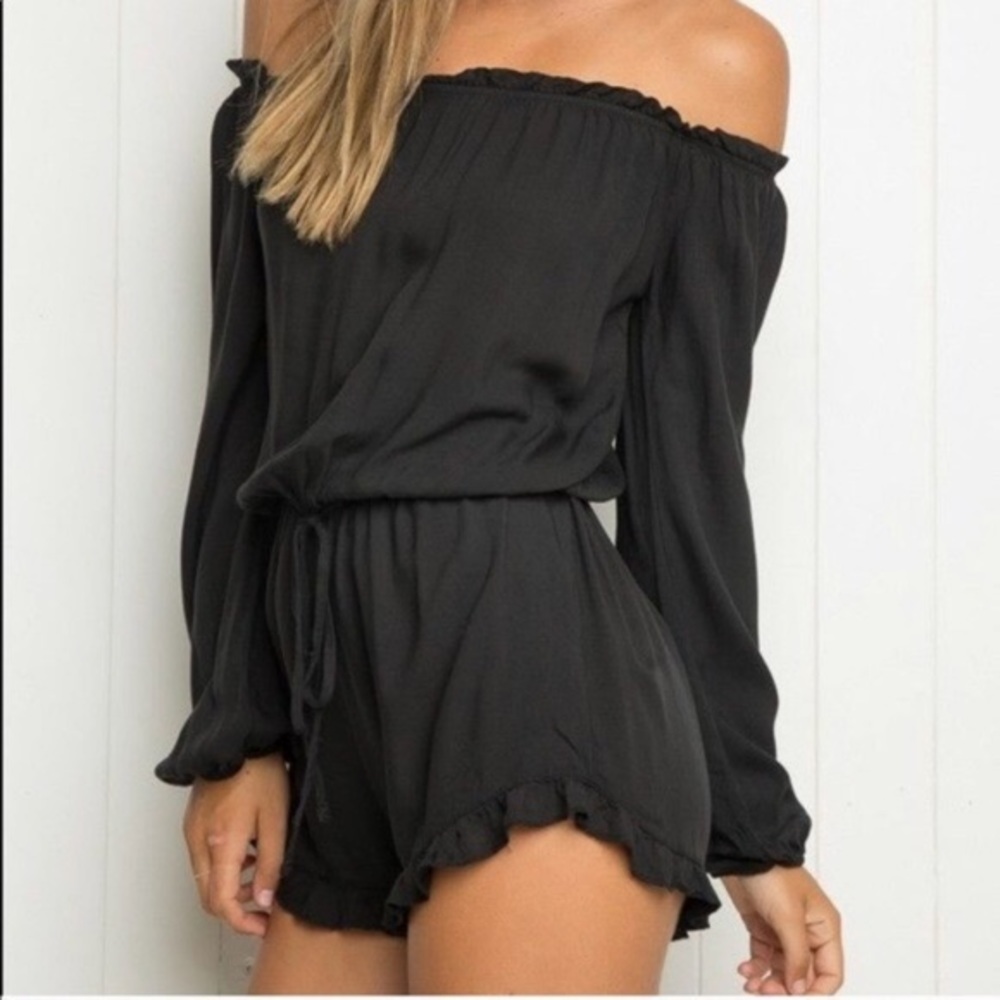John Galt Black OS Romper